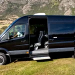 silver Mercedes Sprinter 12 seater van hire Queenstown